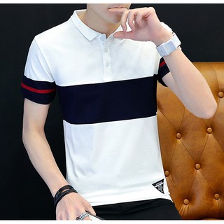 Ready stock Plain Polos shirt Short sleeve summer men's youth business leisure cotton comfortable outdoor fashion korean