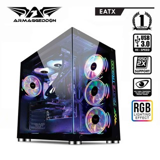 Armaggeddon Nimitz TR 8000 Extended See-Thru Side Panel ATX Gaming PC Case | 1 Year Warranty
