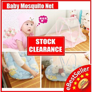 Baby Mosquito Net Mattress with Foldable Cotton Pillow Stock Clearance !!!