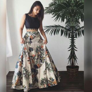 AFC Floral Modern Lengha Skirt and Top Indian Muslim Wear