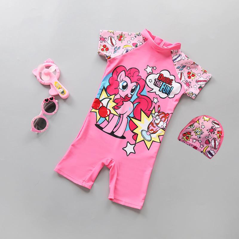 One-Piece Kids Girls Swimming Suit Swimwear Korean Swimsuit Baby Pink Swimsuit