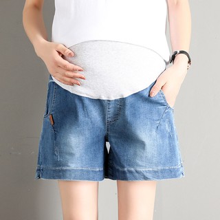 Maternity pants summer thin section large size loose wide legs Harlan pregnant women jeans summer shorts plus fat 100kg