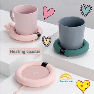 ❤️Sunqlooee thermostat insulation coaster heater warm water cup base hot milk artifact 55 degrees 65 degrees 75 degrees household Coffee Mug Coaster Thermostatic Electric Cup Warmer Pad Heating Coaster