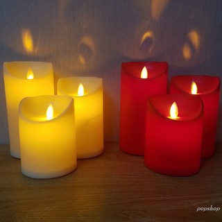 PPP-Romantic Electronic LED Flameless Carve Swing Flickering Simulation Candle