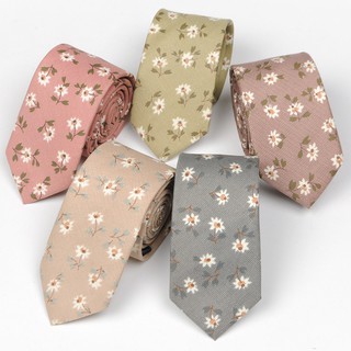 Men's narrow tie 6cm fashion casual floral cotton thin tie tide