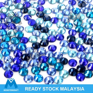 Hotfix STANDARD Rhinestones, BLUE Series, Manik Tampal Beads