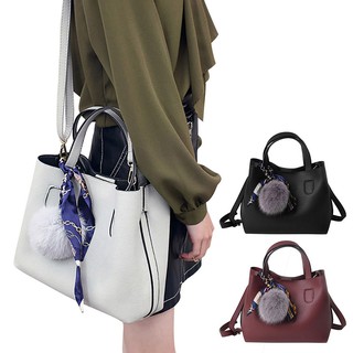 ♛MyQueen✨ 2 PCS PU Leather Women bag set Handbag Shoulder Tote Bags