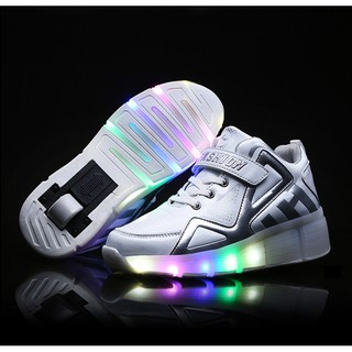 Kids Boy and Girl's LED Light up Roller Shoes Wheel Skate Flashing Sneakers