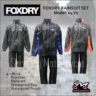 FOXDRY Raincoat 04 Rain Coat Rainsuit Baju Hujan Waterproof 雨衣