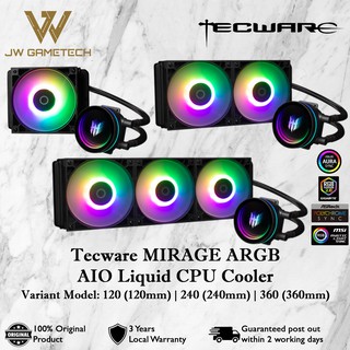 Tecware MIRAGE ARGB AIO Liquid CPU Cooler - 120mm | 240mm | 360mm