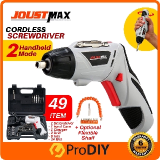 JOUSTMAX 49 Item Rechargeable Cordless Screwdriver 4.8V Drill Hand Tools - JST24802 Kit