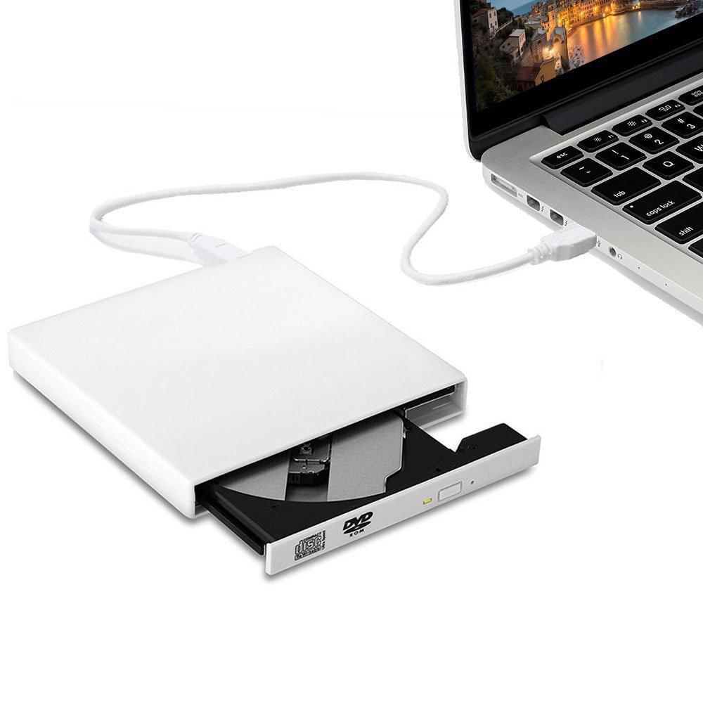 External DVD Drive USB 2.0 Transmission External DVD CD RW ROM Drive Perfect for Mac OS/Win7-10/Vista PC Desktop laptop