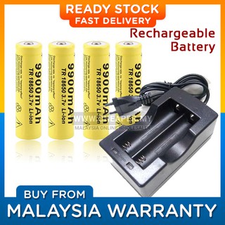 READY STOCK⭐Rechargeable Battery 3.7V 18650 Li-ion Lithium Batteries