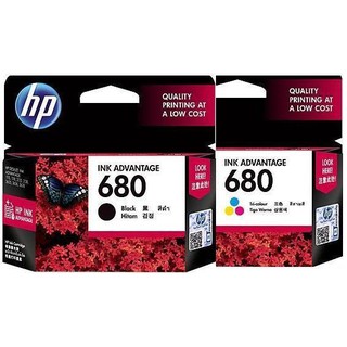 HP 680 INK ORIGINAL BLACK & COLOUR PRINTER CARTRIDGES (1)