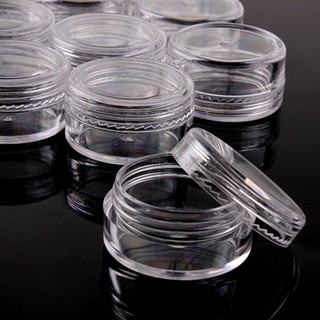 50 Pieces Portable Cosmetic Sample Containers 5 Gram Plastic Cream Pot Jars