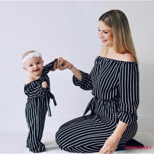 ☞MG-Family Clothes Mother & Daughter Matching Mom Women Casual Jumpsuit (1)