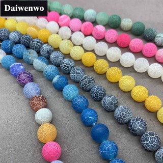 Dragon Scale Agate Beads 4-12mm Round Natural Loose 6 Colors Stone Diy Wholesale