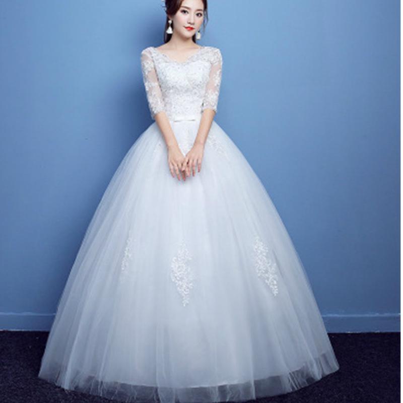 Gown Gaun Pengantin Plus Size S-8XL Women A-line Korean Wedding Dress