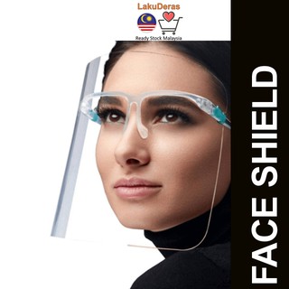 Ready STOCK Face Shield (MY) Protector Adults 86store Reusable Spectacles Face+Eye Double Protection Anti-fog Anti-oil