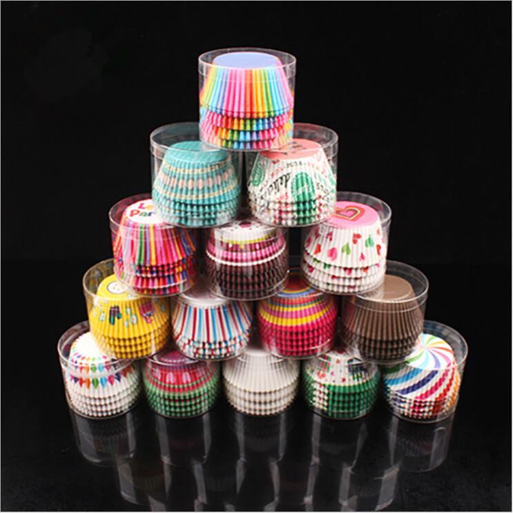100PCS Muffins Paper Cupcake Wrappers Baking Cake Cups Cases Muffin Boxes DIY