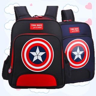 Kids Boy Captain America School Bag/Waterproof Backpack+Pen Beg