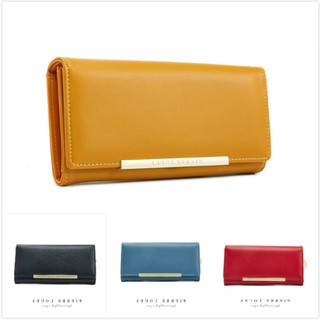 ⚡Ready stock⚡Women Wallet Dompet wanita Dompet Perempuan wallet woman mahal Female Purses Double Zipper Long Wallet Korean Pure Color Bi-Fold