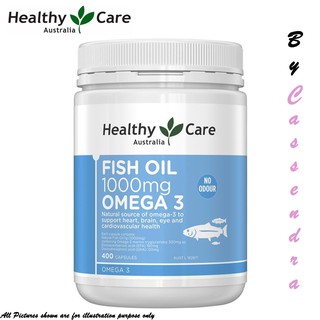 [100% from AUS] HEALTHY CARE Fish Oil 1000mg Omega 3 (400 capsules)