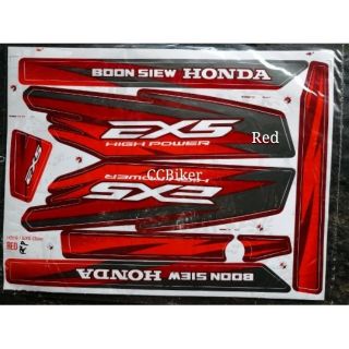 Honda EX5 Sticker (3) Set Red/ Blue/ Black