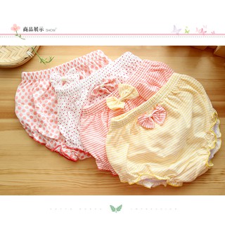 Baby Girl's Cotton Bowknot Panties. 女童蝴蝶结内裤。