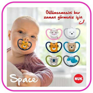 NUK Space Orthodontic Pacifiers / Soother 0-6 Months 2pcs/pack