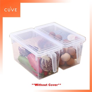 NO COVER CUVE Fridge Food Storage Container Organizer With Handle 0312 (Without Cover)