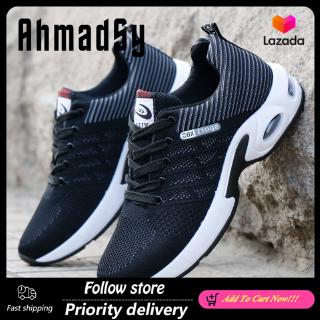 READY STOCK💝 AhmadSy High Quality Men Fitness Workout Trail Running Shoes Comfortable Sport Gym Jogging Walking Sneakers for Men