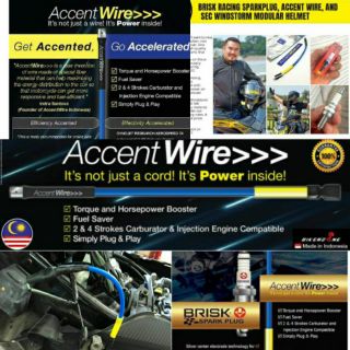 Accent Wire Power Cable Blue Performance For Motorcycle