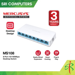 Mercusys MS108 8-Port 10/100Mbps Desktop Switch (Powered by TP-Link)