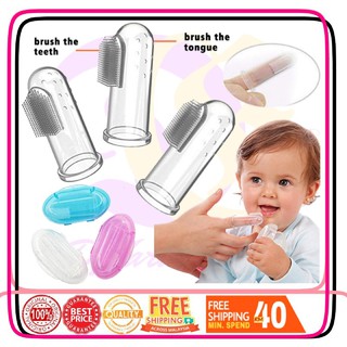 💜 BABY SILICONE TOOTHBRUSH FINGER SOFT WITH CASE | BERUS GIGI SILICON BABY