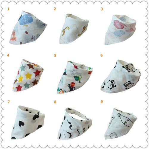 19 Types Toddler Baby Cotton Bibs Toddler Double Layers Saliva Towel