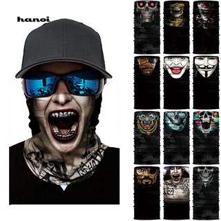 HN♥Skull Clown Design Sports Cycling Anti-UV Face Mask Neck Gaiter Balaclava Scarf