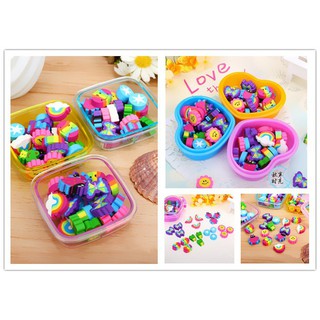 20Pcs Kawaii Cute Rubber Eraser Kids Stationery