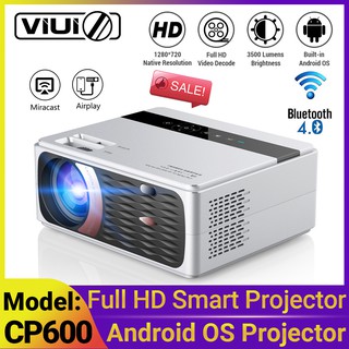 💯Ready Stock💯VIUIO CP600 Home Theater 1280x720P 3500 lumens LED 180'' Projector 1080P Full HD Android WIFI Bluetooth LCD 3D Video multimedia player