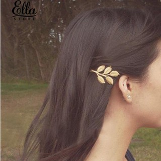 🎀🎀Ellastore Women Girl Alloy Golden Leaf Hair Clip Pin Accessory Xmas
