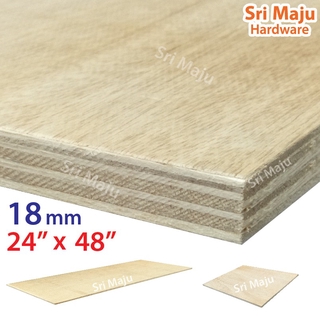MAJU (2ft x 4ft) 18mm Plywood Timber Panel Wood Board Sheet Ply Wood Papan Kayu Perabot