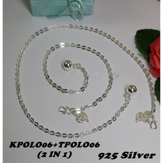 Genuine Silver 925 Anklet & Bracelet (2 IN 1) (Rantai Kaki & Rantai Tangan)