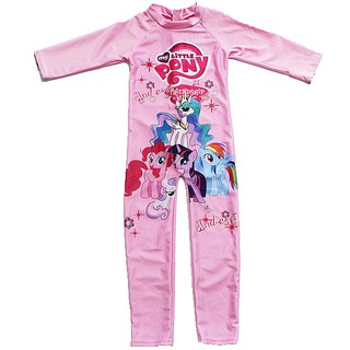 3-11 Yrs My Little Pony Full Long Sleeve Swimwear Swim Suit Kids Girls One Piece