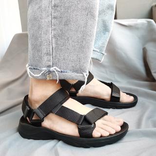Korean Style Light Velcro Travel Men's Shoes Fashion Lelaki Massage Slipper Summer Home Outdoor Beach Man Sandal Plus Size 39-46 (7)