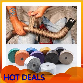 EGY Titanium Temp Exhaust Pipe Heat Wrap Resistant Downpipe Car Motorcycle Tape (1)
