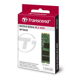 Transcend SATA III 6Gb/s MTS820 M.2 SSD - 120GB/240GB/480GB/960GB (TLC NAND)