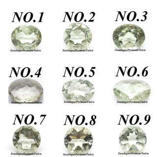 Batu Cincin 100% Asli Green Amethyst (Prasiolite) Unheated Untreated
