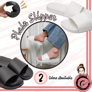 Ready Stock Plain Selipar Slipper Women Casual Slippers Black and White Summer Soft Sole Flip Flops
