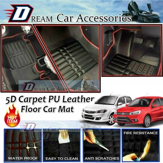 Proton Saga BLM/FLX/FL/VVT 2016- 2020 5D Carpet PU Leather Car Floor Mat