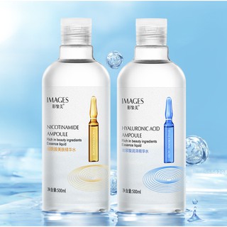 Ready stock IMAGES Essence Hyaluronic Acid Moisturizing Water Shrinking Pore Nicotinamide Toner 500ml